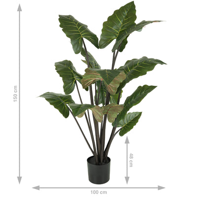 Alocasia artificiala H150cm calidora cu 14 frunze