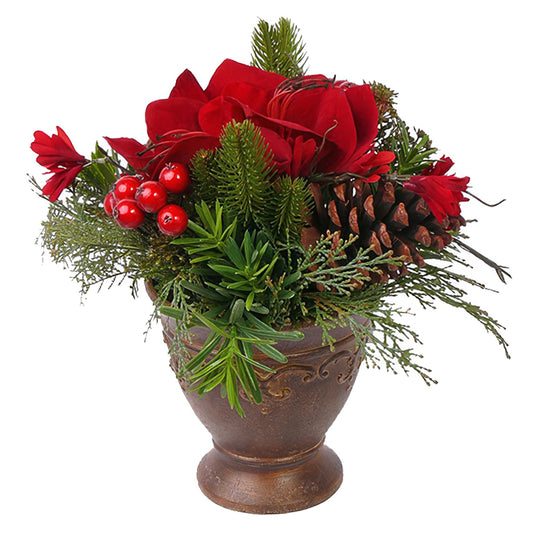 Amaryllis artificial pinecone berry 30 cm