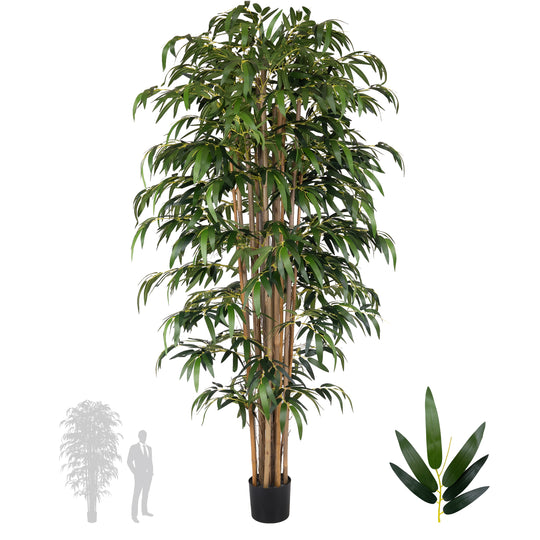 Bambus artificial H240cm cu 12 tulpini si 2640 frunze