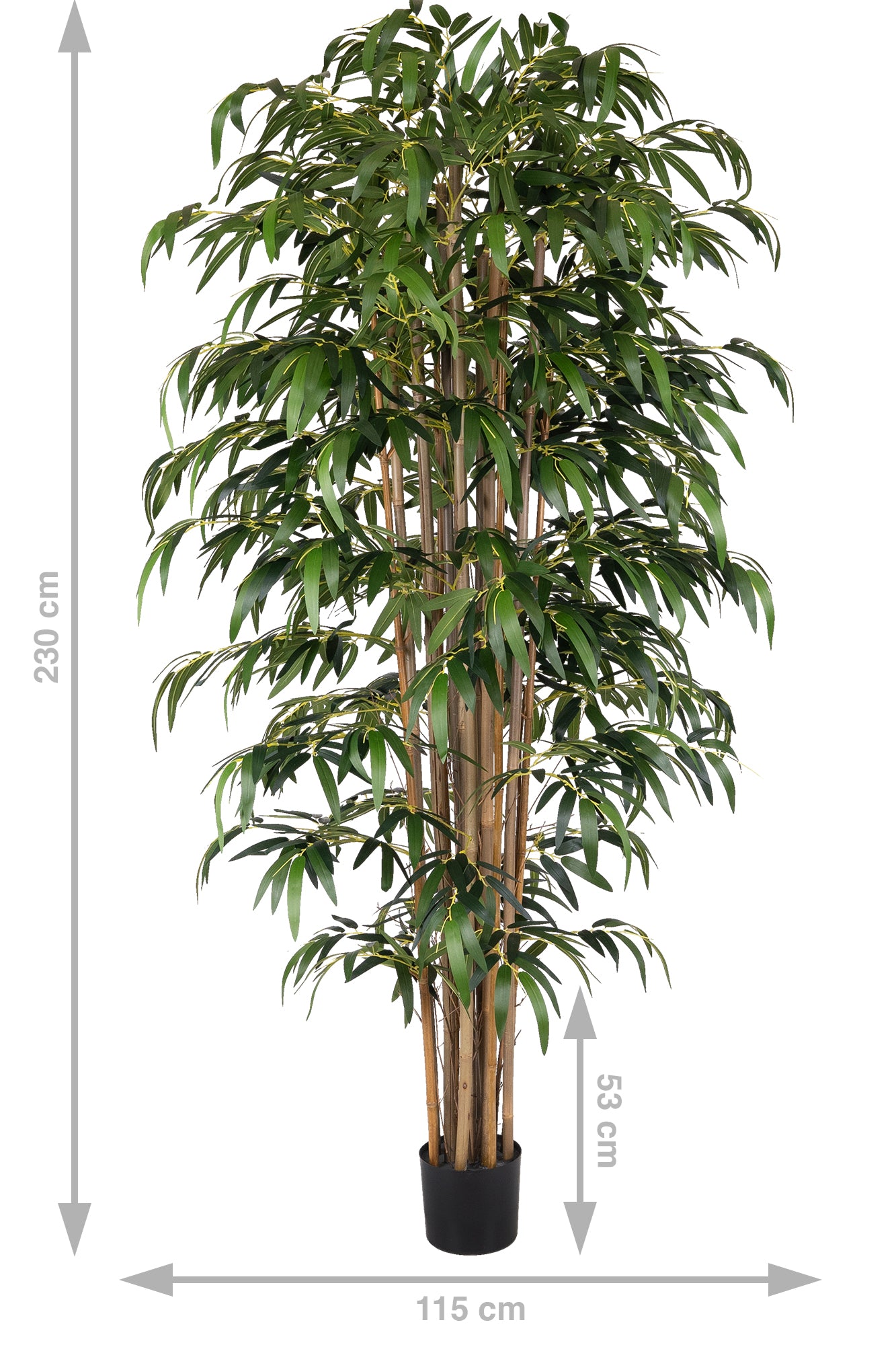 Bambus artificial H240cm cu 12 tulpini si 2640 frunze