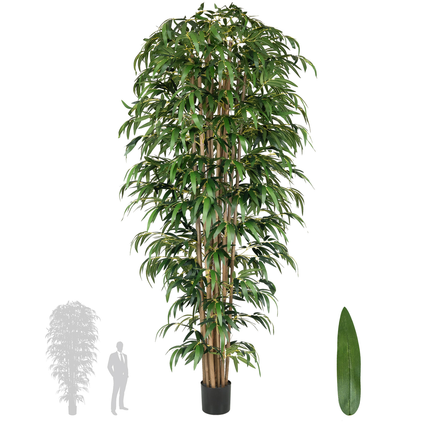 Bambus artificial H270cm cu 12 tulpini si 2976 frunze