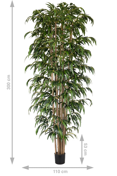 Bambus artificial H300cm cu 12 tulpini si 3168 frunze