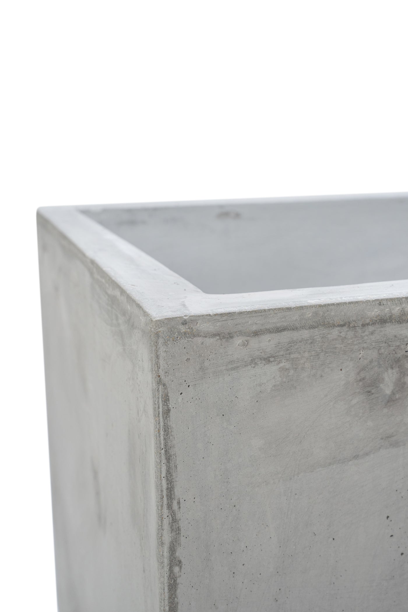 Banca cu ghiveci pt plante 115x45x45 cm. ciment alb
