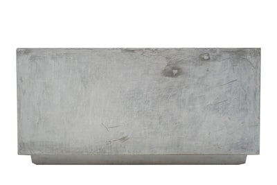 Banca cu ghiveci pt plante 75x75x37 cm. ciment alb