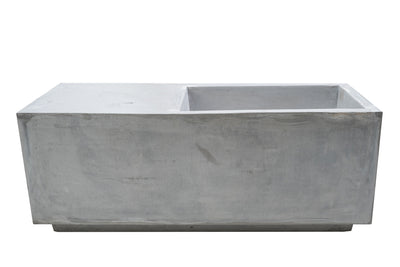 Banca cu ghiveci pt plante 95x37x37 cm. ciment alb