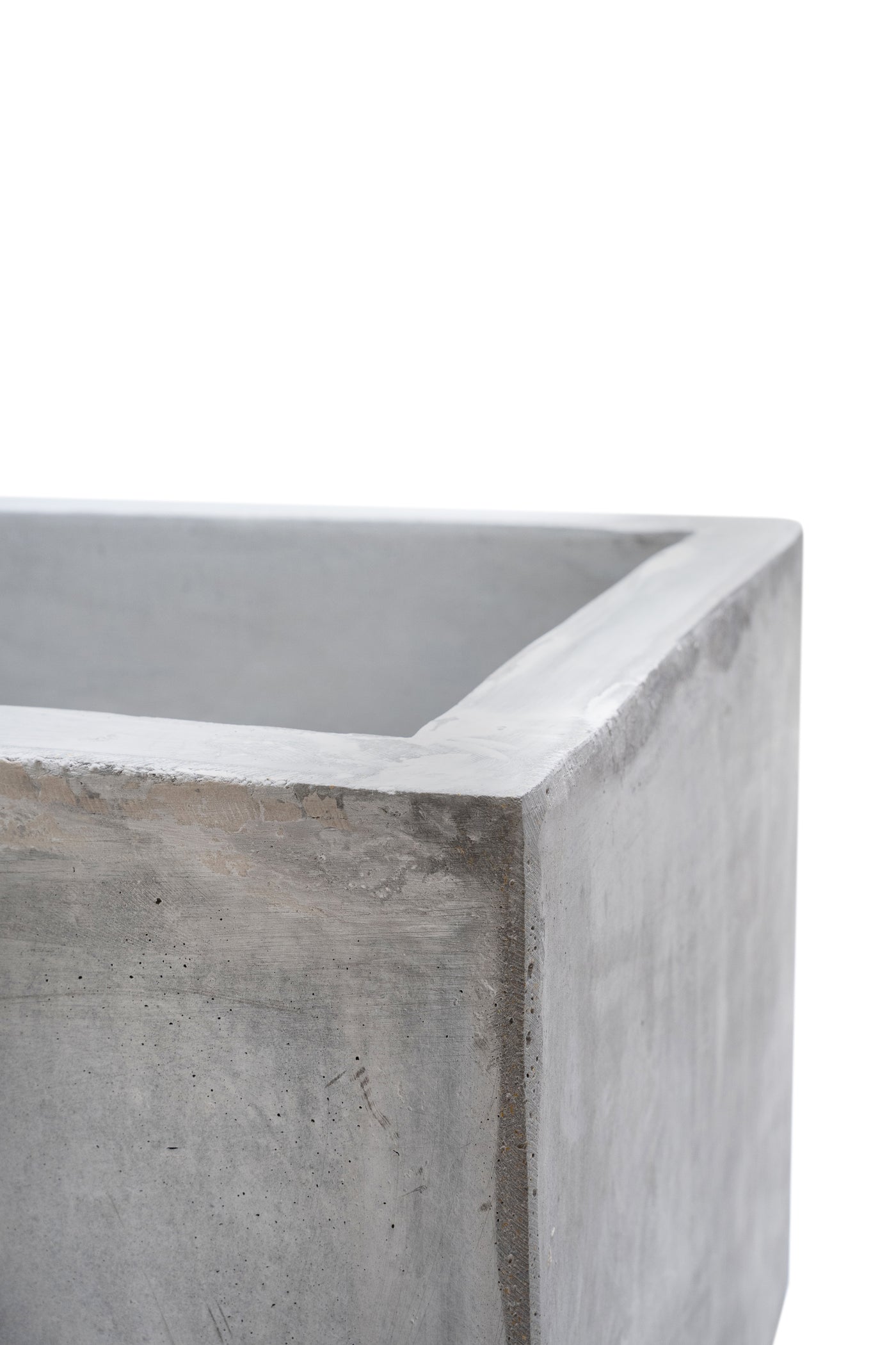 Banca cu ghiveci pt plante 95x37x37 cm. ciment alb