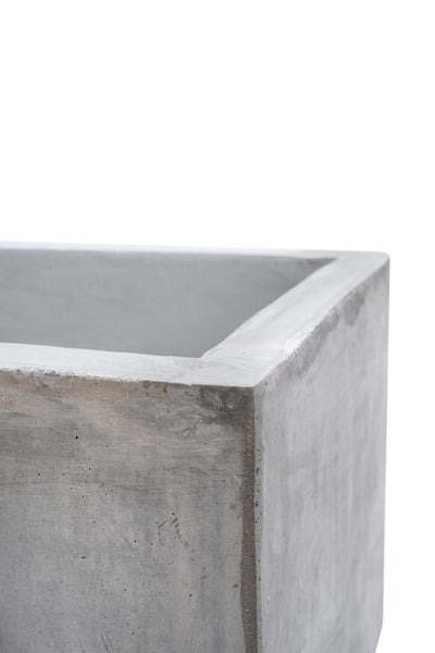 Banca cu ghiveci pt plante 95x37x37 cm. ciment alb