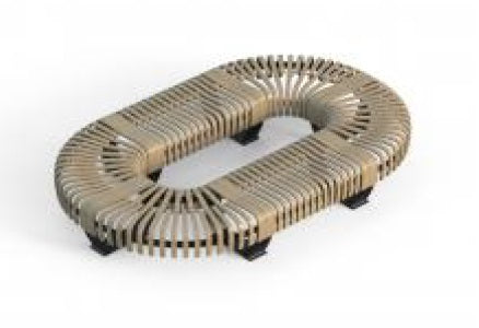 Banca urbana ovala de exterior fara spatar L279xW179xH50 cm