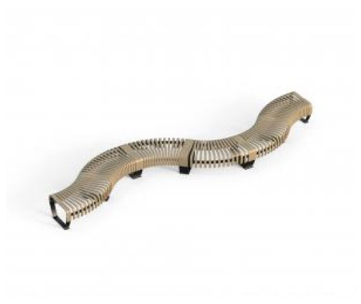 Banca urbana S de interior fara spatar 436.5x135x50 cm