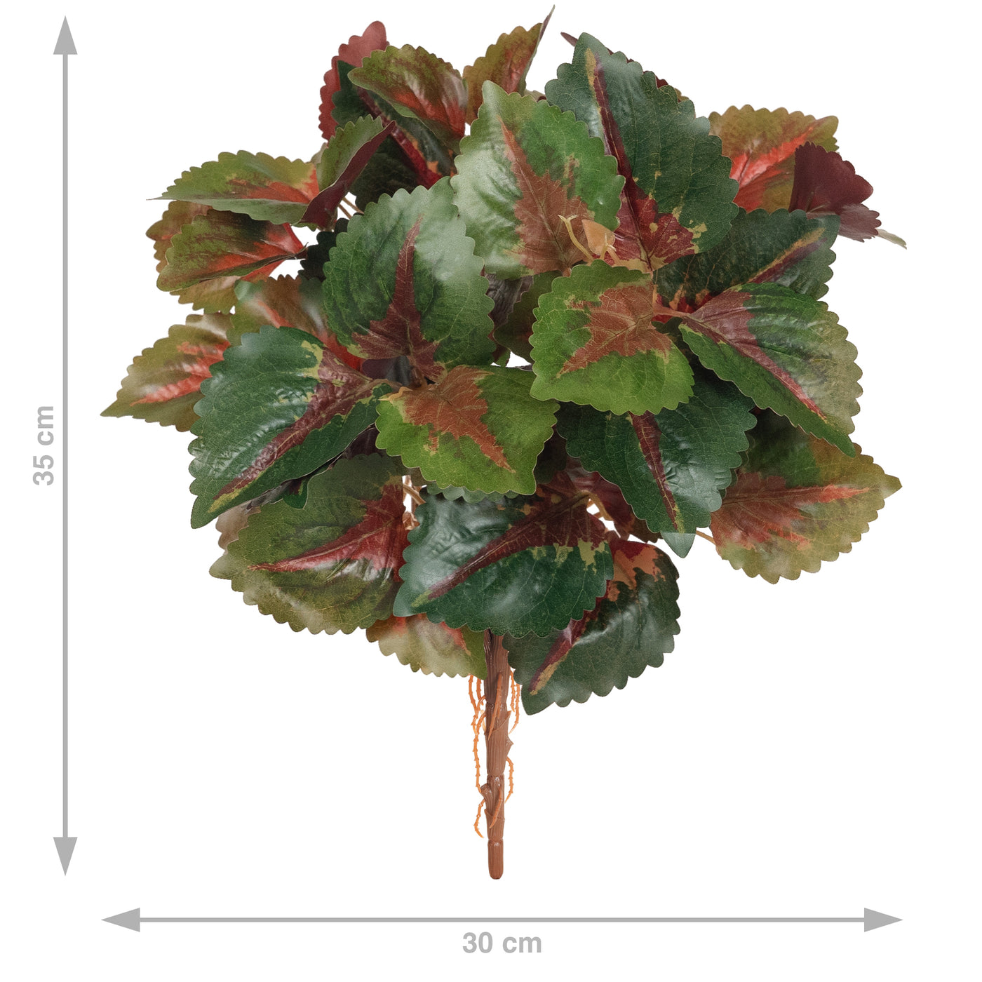 Begonia Rex artificiala verde cu rosu D35xH40 cm cu protectie UV