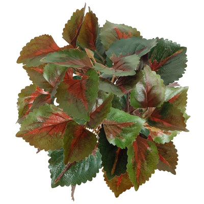 Begonia Rex artificiala verde cu rosu D35xH40 cm cu protectie UV