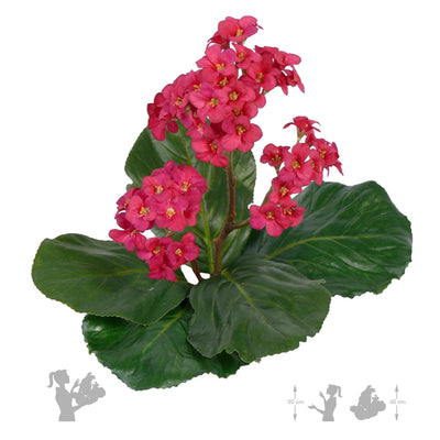 Bergenia artificiala rosie H40 cm