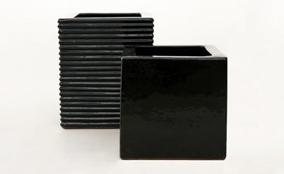 Black Shiny 35X35X35 cm negru
