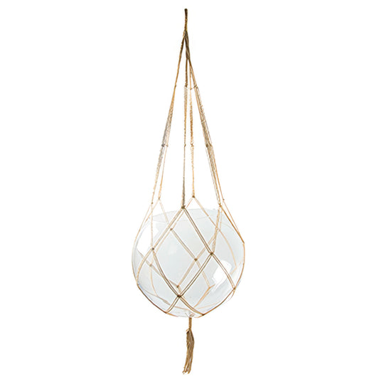 Bol din sticla suspendat D39cm X H35cm cu funie
