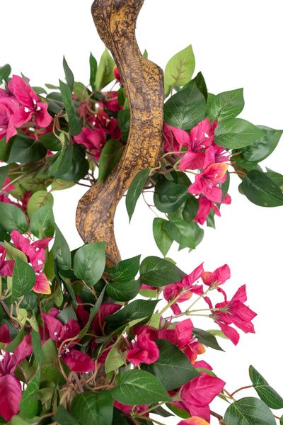 Bonsai artificial H140cm Bougainvillea cu 72 flori roz si 195 frunze