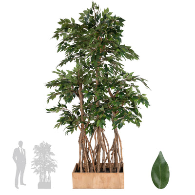 Bonsai artificial Ficus microcarpa  cu 2880 frunze W110xH180 cm