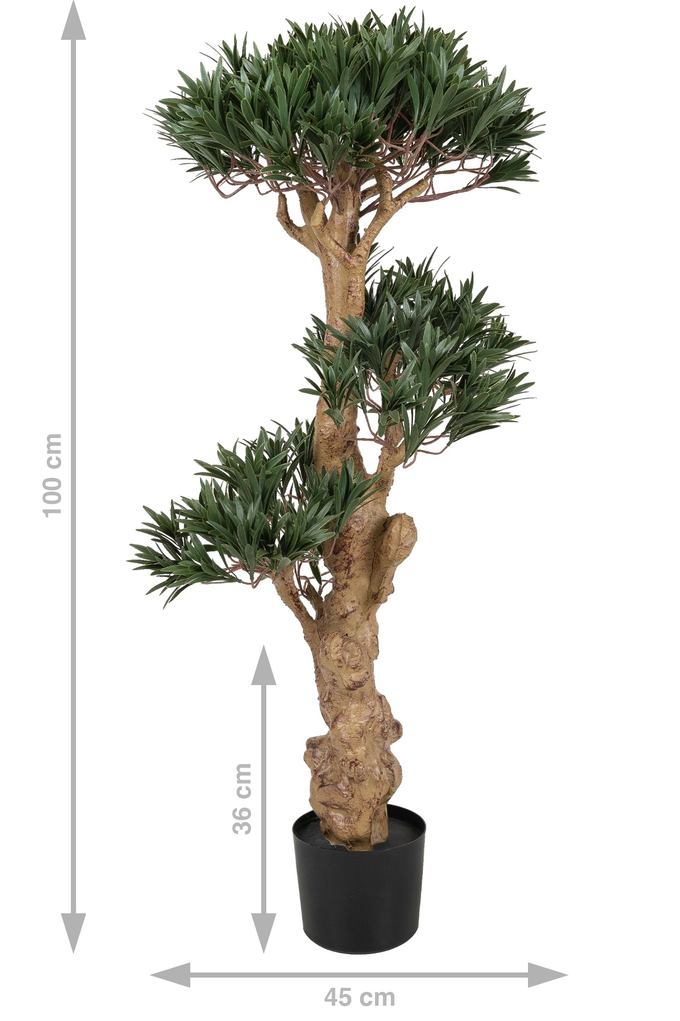 Bonsai artificial H100cm Podocarpus cu 4140 frunze