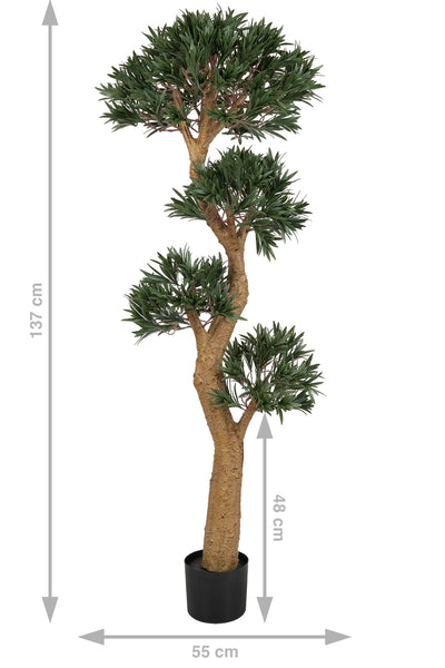 Bonsai artificial H137cm Podocarpus cu 4140 frunze