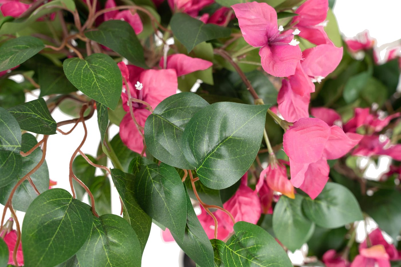 Bonsai artificial H160 cm Bougainvillea cu 195 frunze si 72 seturi x 3 flori roz