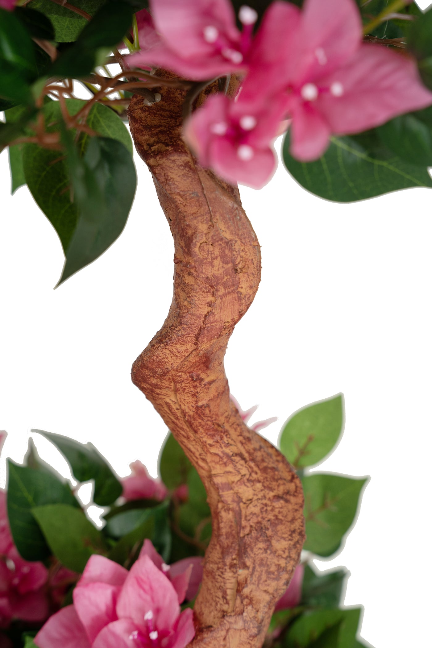 Bonsai artificial H160 cm Bougainvillea cu 195 frunze si 72 seturi x 3 flori roz