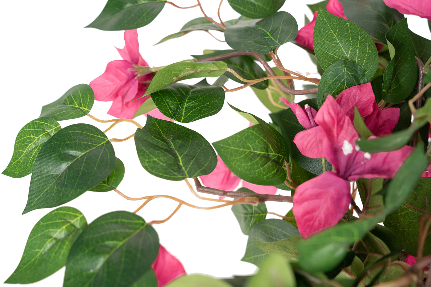 Bonsai artificial H160 cm Bougainvillea cu 195 frunze si 72 seturi x 3 flori roz