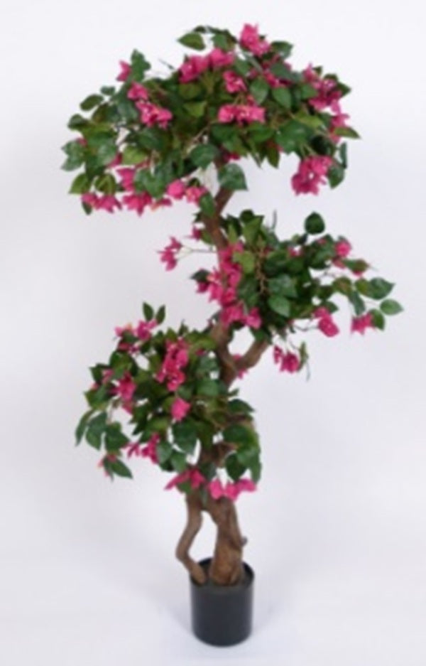 Bonsai artificial H160 cm Bougainvillea cu 255 frunze si 122 flori mov