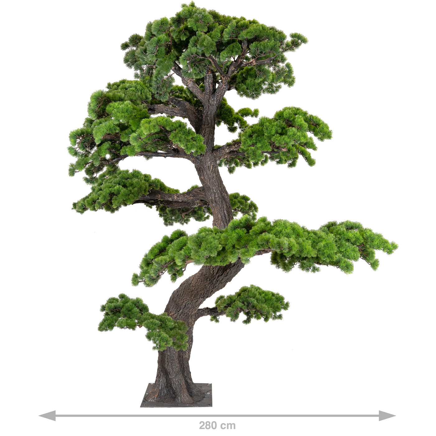 Bonsai artificial H280cm Pin cu trunchi din fibra de sticla. coroana D280xW190cm
