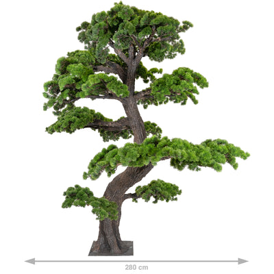 Bonsai artificial H280cm Pin cu trunchi din fibra de sticla. coroana D280xW190cm