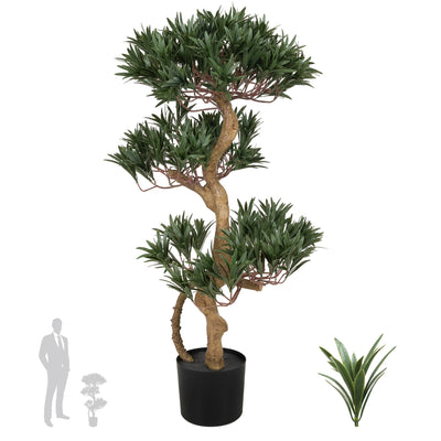 Bonsai artificial Podocarpus 90 cm. 3312 frunze