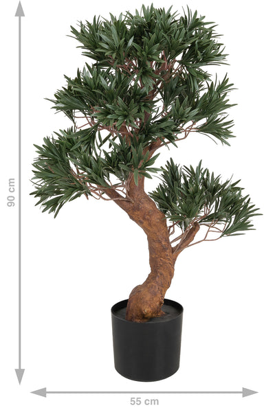 Bonsai artificiala Podocarpus 90 cm. 3312 frunze