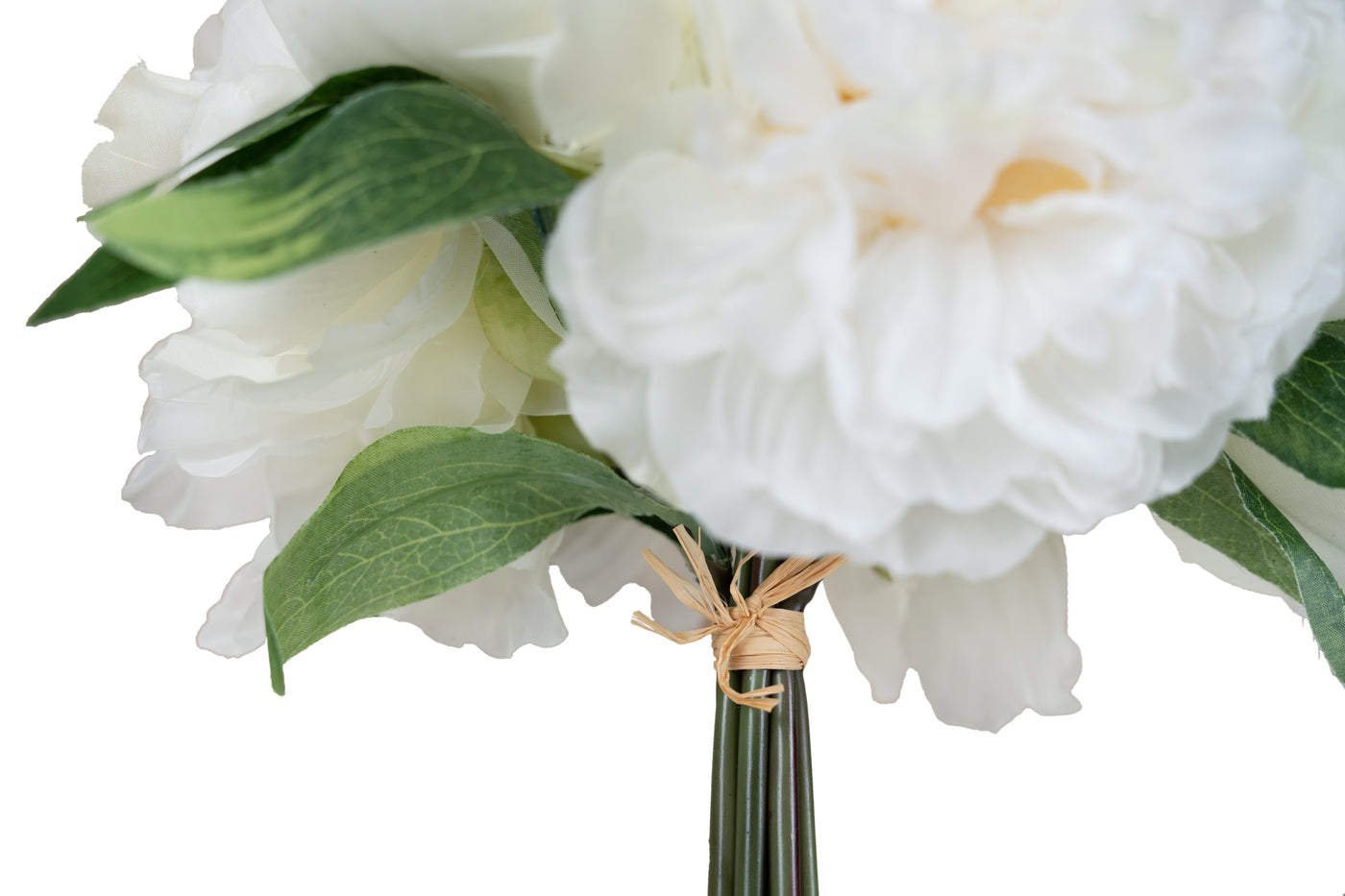 Buchet cu flori artificiale albe de Bujori H33 cm HO