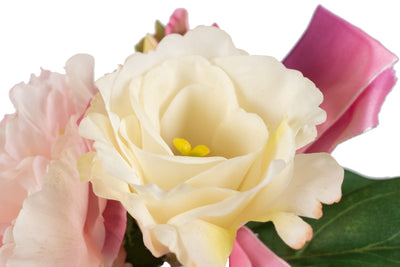 Buchet cu flori artificiale de Bujor si Lisianthus D20xH30 HO