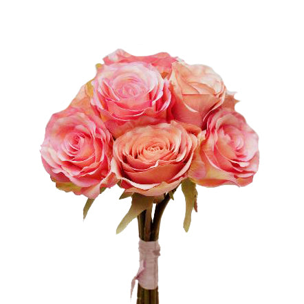 Buchet de Trandafiri artificiali D20xH40 cm HO roz - somon