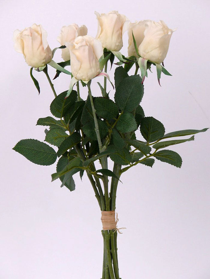 Buchet cu Trandafiri artificiali albi Gina D4x4xH38 cm