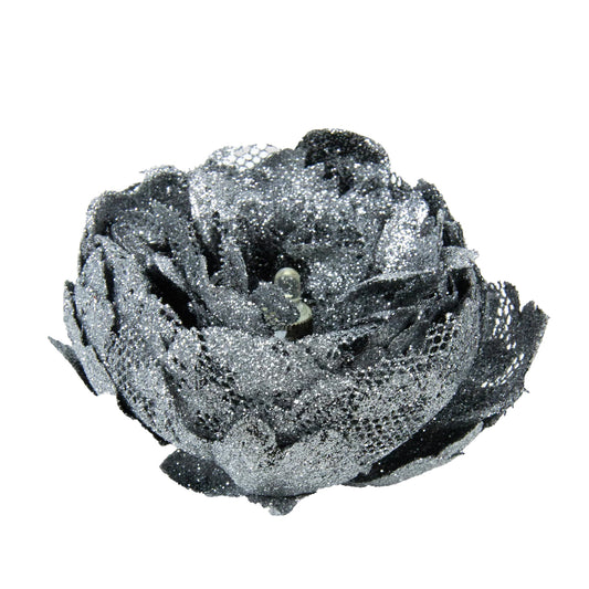 Bujor artificial D10 cm negru