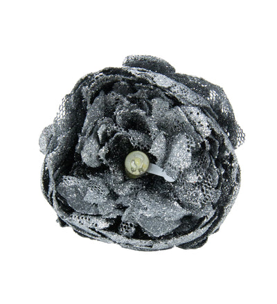 Bujor artificial D10 cm negru