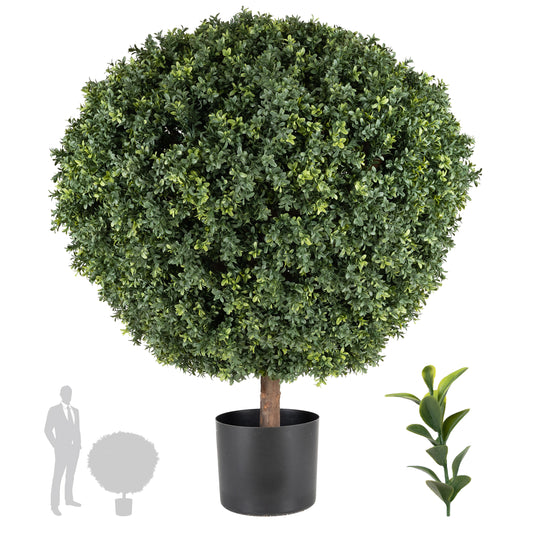 Buxus artificial H110cm. coroana rotunda D90cm cu protectie UV