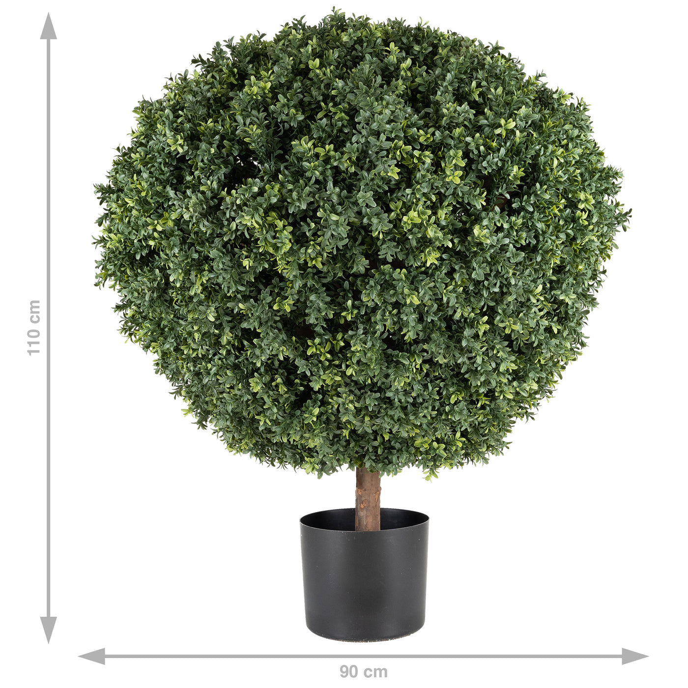 Buxus artificial H110cm. coroana rotunda D90cm cu protectie UV