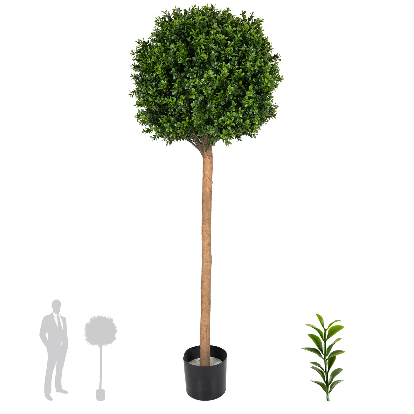 Buxus artificial H140cm cu o coroana D45cm