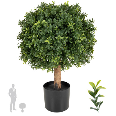 Buxus artificial H55cm. coroana rotunda D40cm cu protectie UV