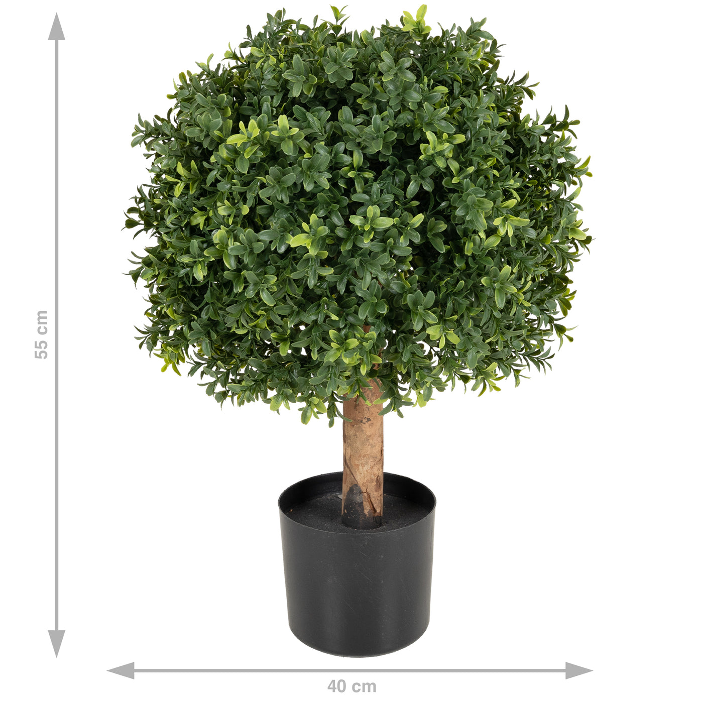 Buxus artificial H55cm. coroana rotunda D40cm cu protectie UV