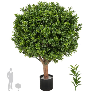 Buxus artificial H60cm. coroana rotunda D46cm cu protectie UV