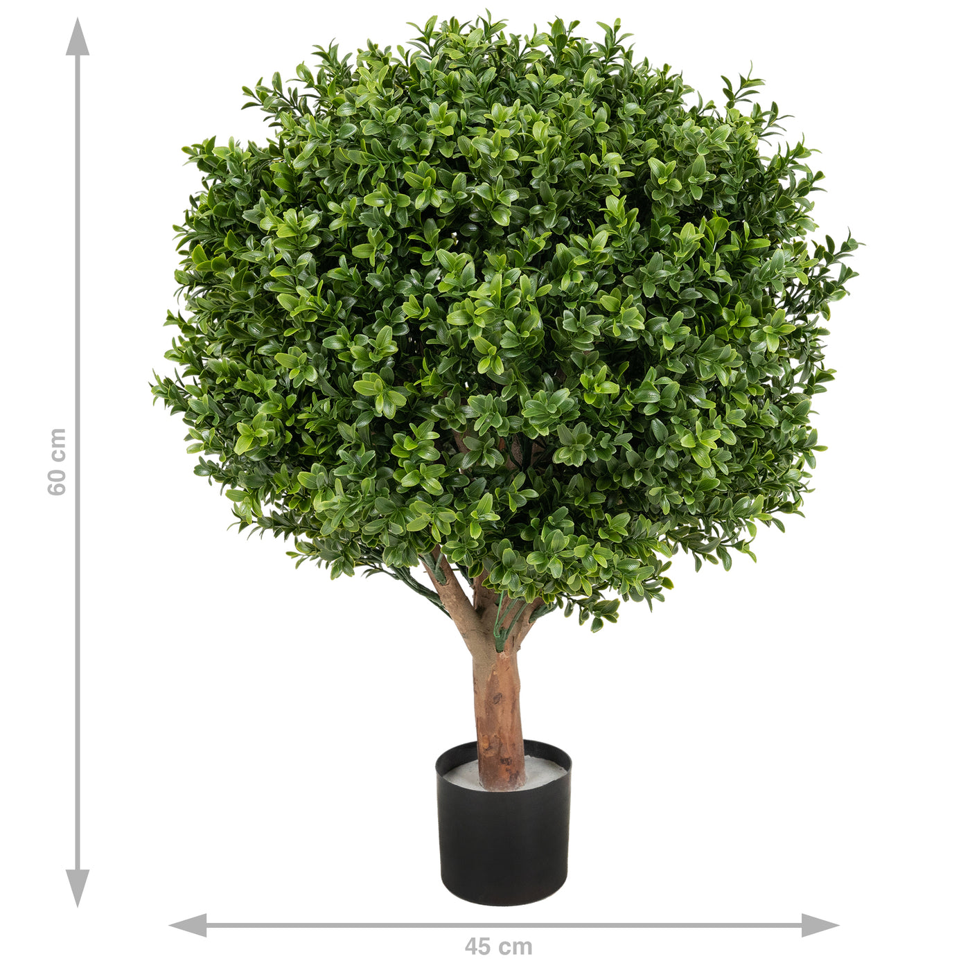 Buxus artificial H60cm. coroana rotunda D46cm cu protectie UV