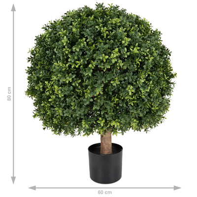 Buxus artificial H80cm. coroana rotunda D60cm cu protectie UV