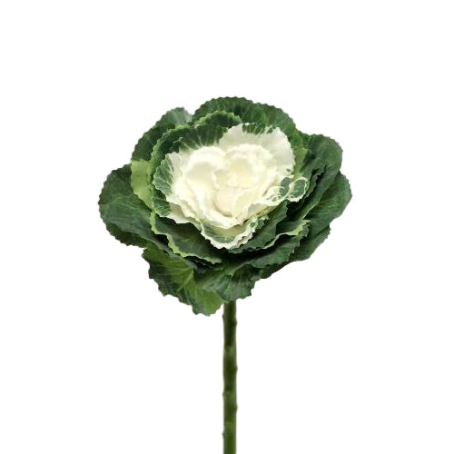 Cabbage artificial 45 cm HO alb
