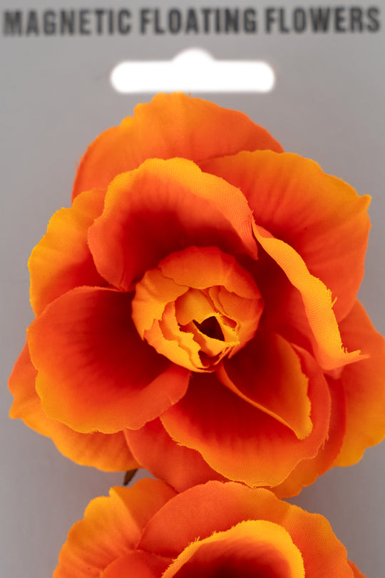 Capete de flori de Trandafiri artificiali portocalii D5 cm HO