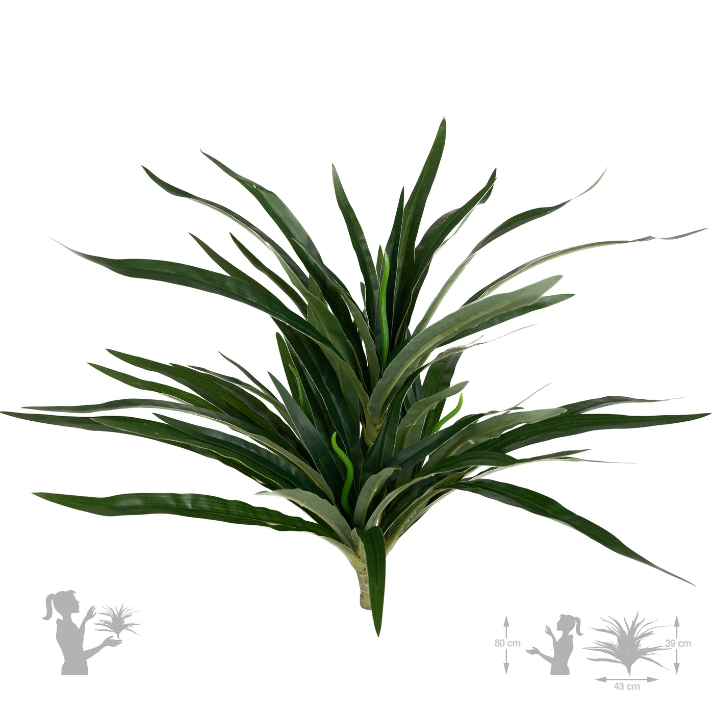 Chlorophytum artificial M D43xH40 cm cu 56 frunze GD