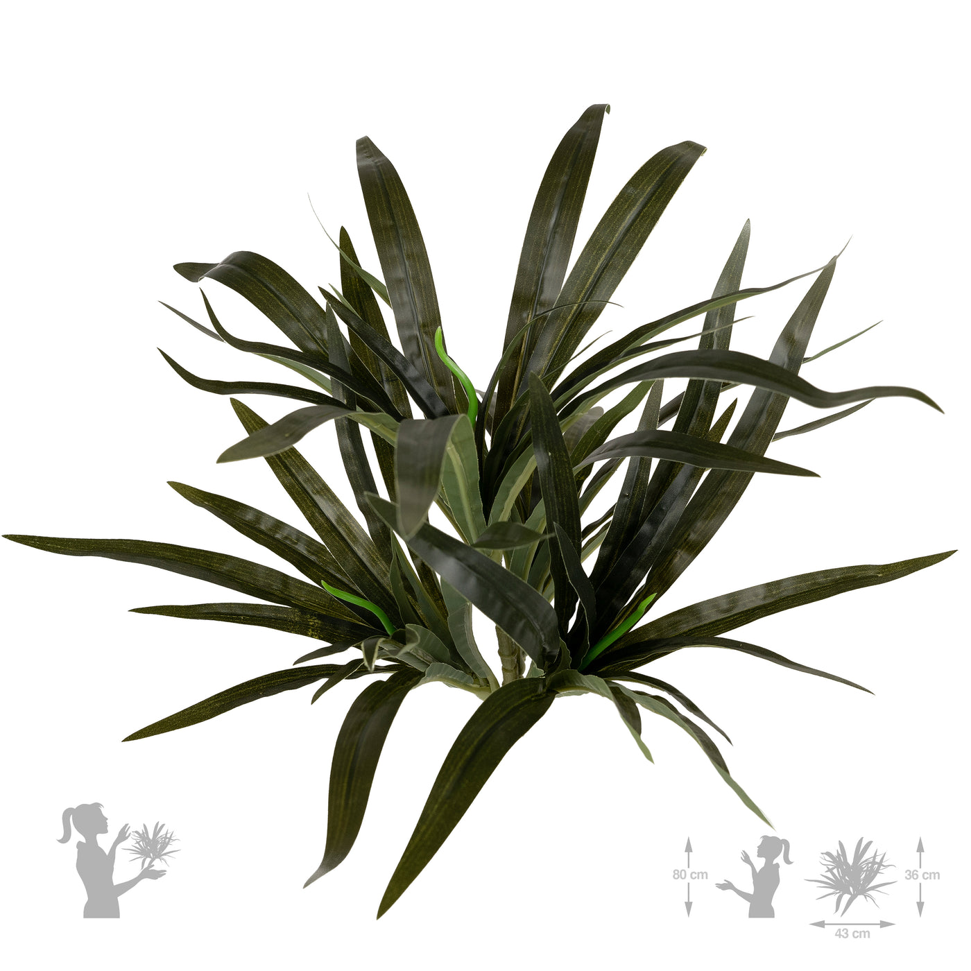 Chlorophytum artificial M D43xH40 cm cu 56 frunze GG