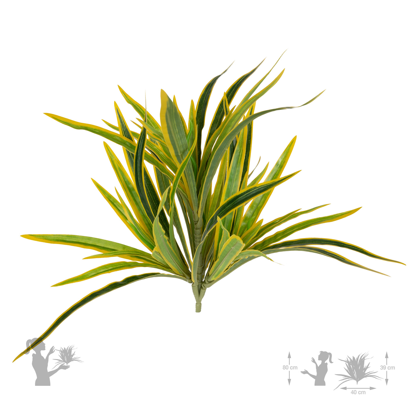 Chlorophytum artificial M D43xH40 cm cu 56 frunze GY