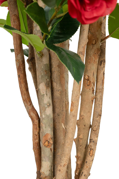 Copac artificial Camelia Japonica H120 cm cu 261 frunze si 36 flori rosii